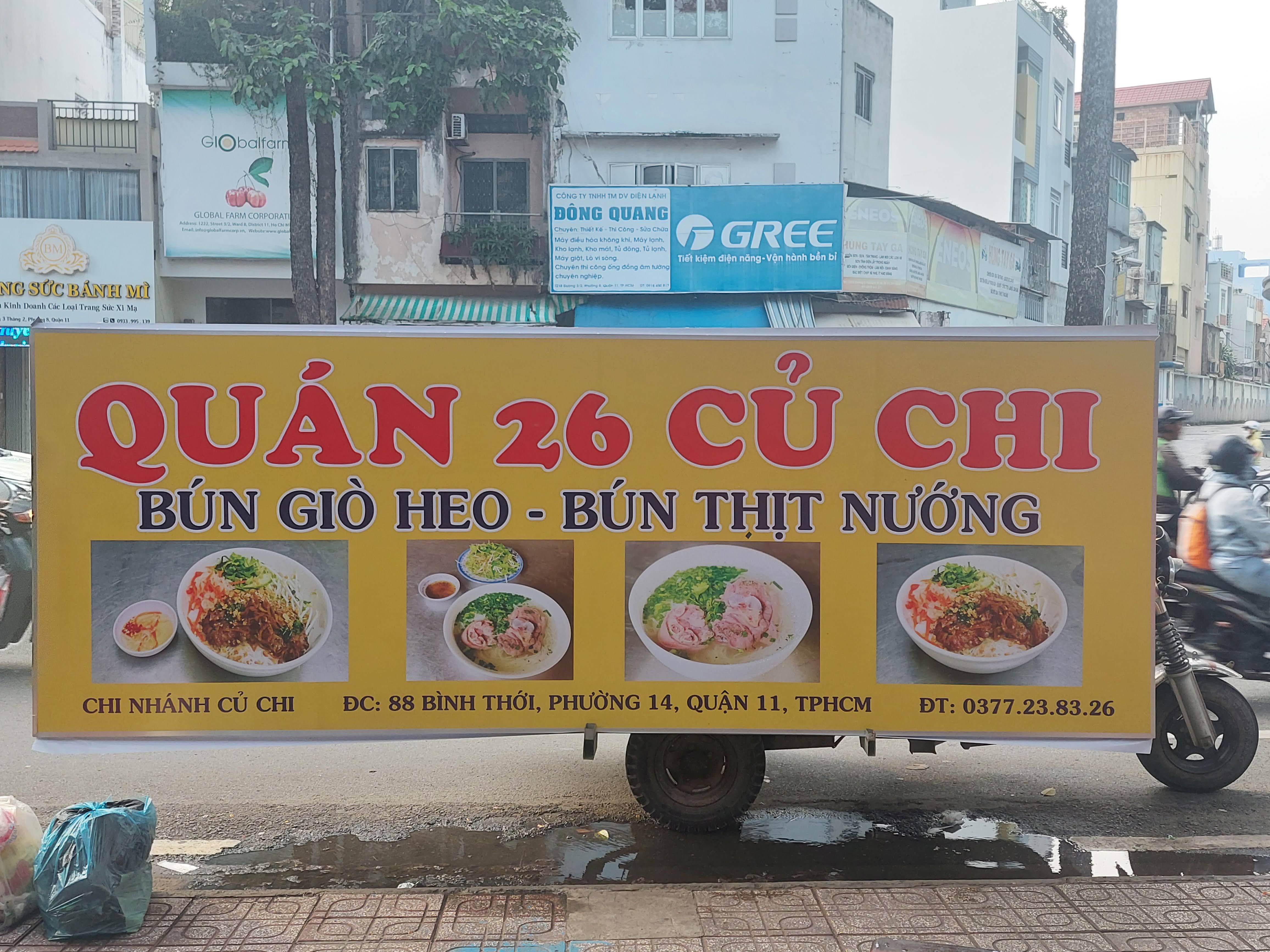 làm biển quảng cáo cho cửa hàng quán ăn bình dân tại quận 11, TP.HCM