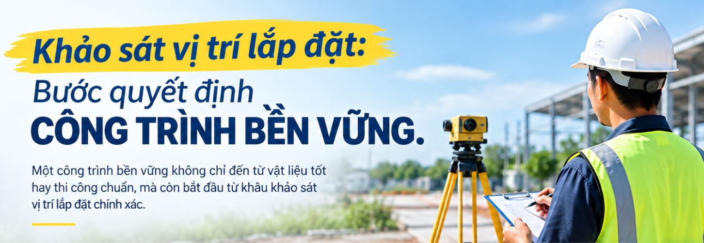 ✨ Khảo sát vị trí lắp đặt: Bước quyết định công trình bền vững