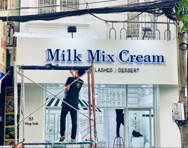 Bảng hiệu alu, nội dung chữ mica đèn sáng chân, Bảng Quảng C&aacute;o Alu Chữ Mi... - 3D Quảng Cáo CN3