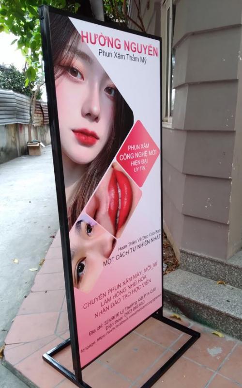 biển hiệu đứng nền alu nội dung in decal dán 2 mặt, Nền khung biển hiệu bằng alu... - 3D Quảng Cáo CN3