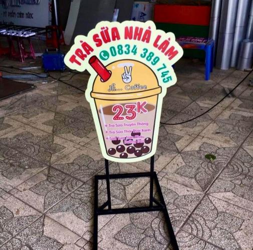 biển quảng cáo mô hình sáng đèn có chân, hộp đèn biển quảng cáo cắt theo môi hìn... - Quảng Cáo Ad Shop