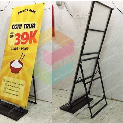 Bảng standee  khung sắt - nghiêng