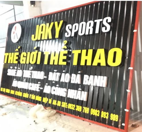 Bảng hiệu thanh lam, chữ mica không đèn, Bảng hiệu nền bằng thanh lam,có nội dun... - 3D Quảng Cáo CN3