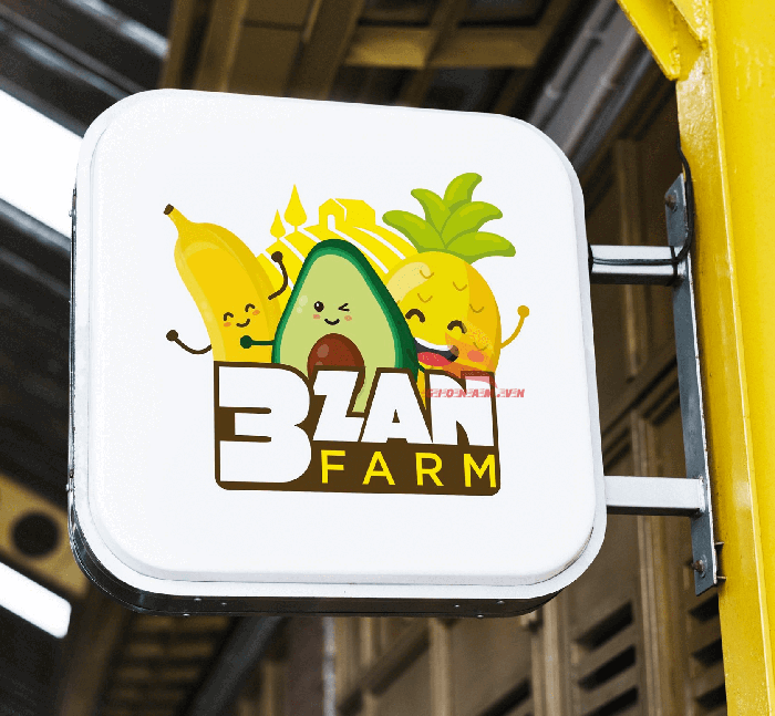 Hộp đèn mica hút nổi vuông - dán decal