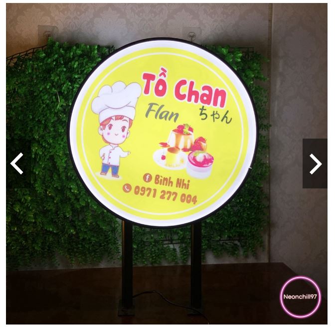 Hộp đèn mica hút nổi có đèn led, Hộp đèn mica hút nổi tròn, viền nhôm, nội dung ... - 3D Quảng Cáo