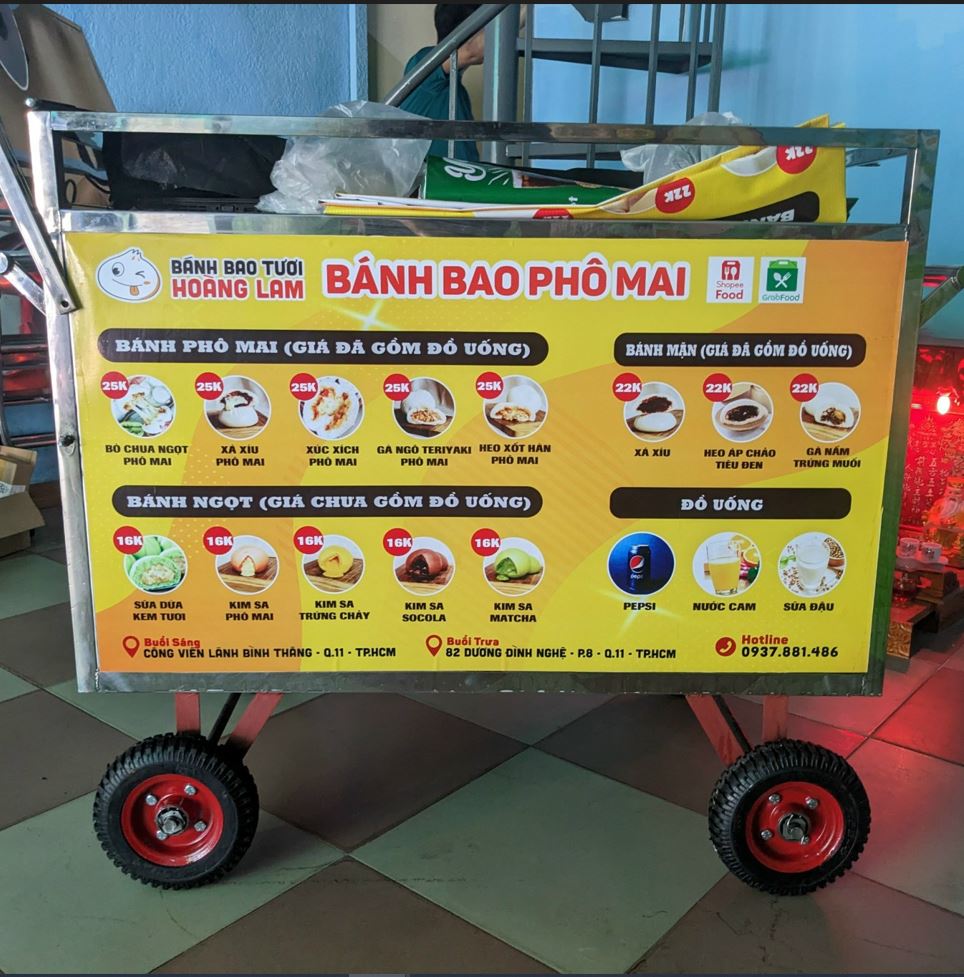 In menu decal trắng sữa, Chất liệu in là decal và chống được nước. Giá in theo k... - 3D Quảng Cáo CN3