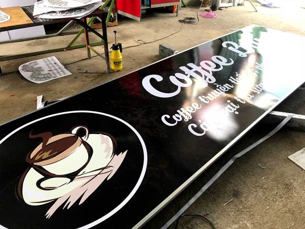 Bảng alu dán decal, Nền alu nội dung dán decal - 3D Quảng Cáo CN3