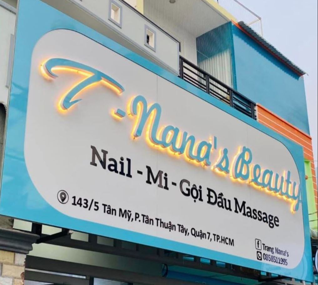 Bảng hiệu alu bóng, chữ alu đèn  sáng hắt chân