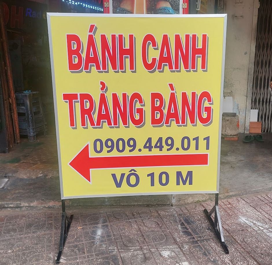 bảng hiệu bạt bánh canh trảng bảng không đèn