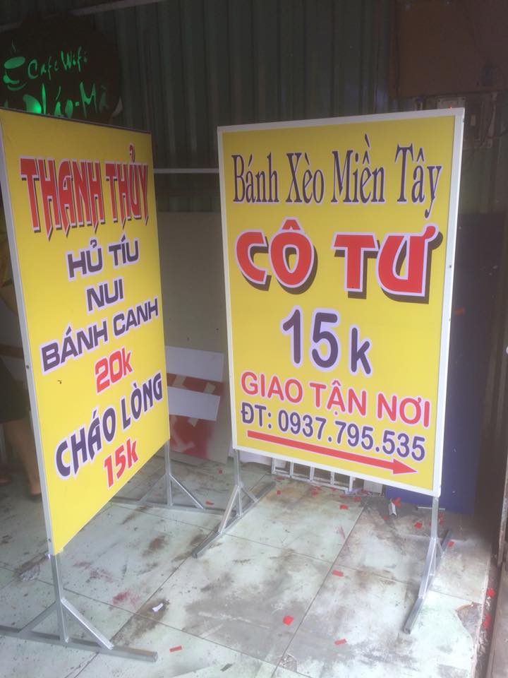 bảng hiệu đứng 2 mặt giá rẻ
