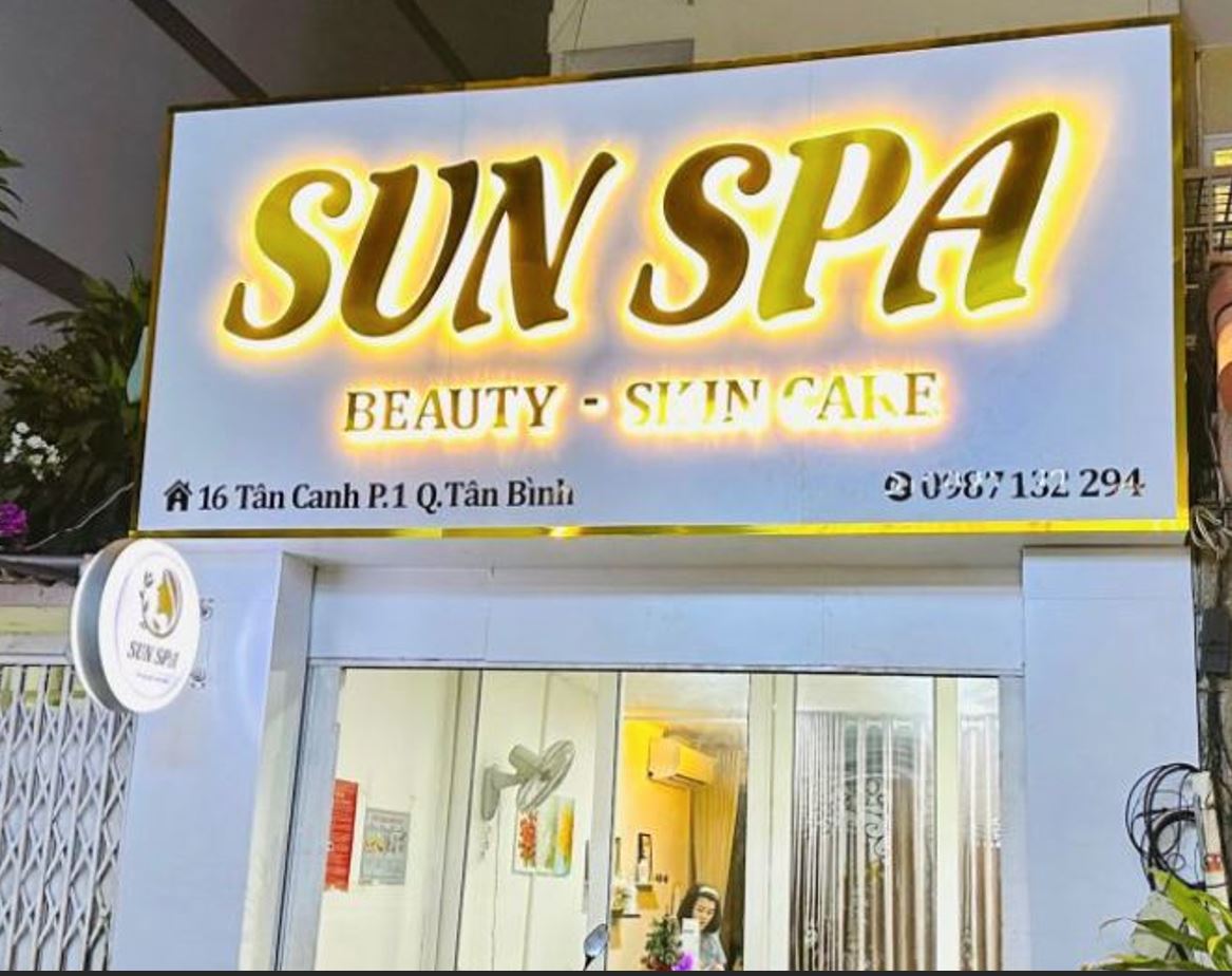 Bảng hiệu nền alu chữ alu đèn sáng chân