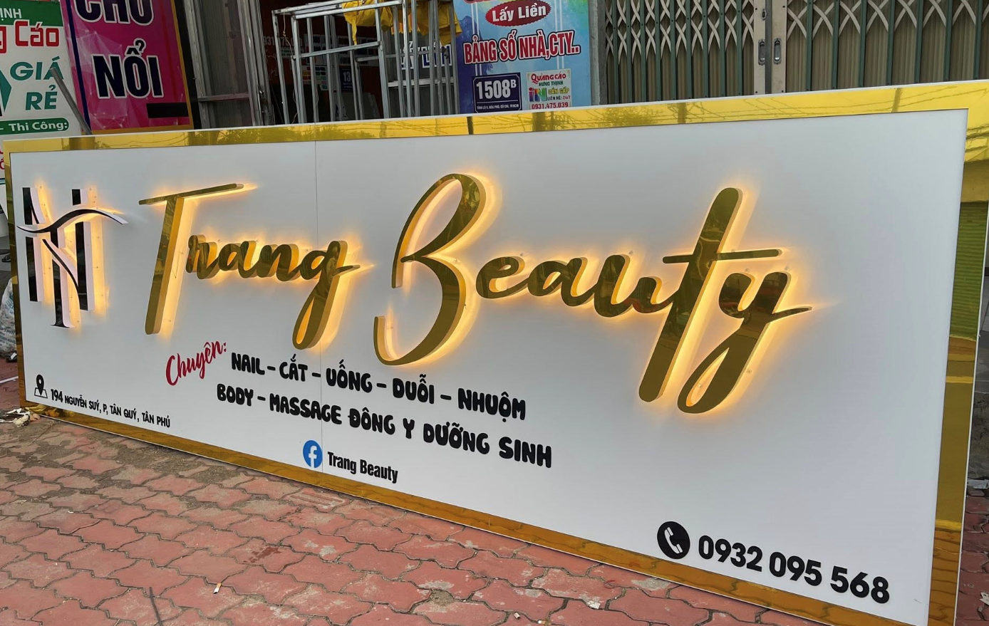 Bảng hiệu quảng cáo chữ Alu đèn sáng chân – Sang trọng và đẳng cấp, Bảng hiệu ch... - Quảng Cáo Ad Shop