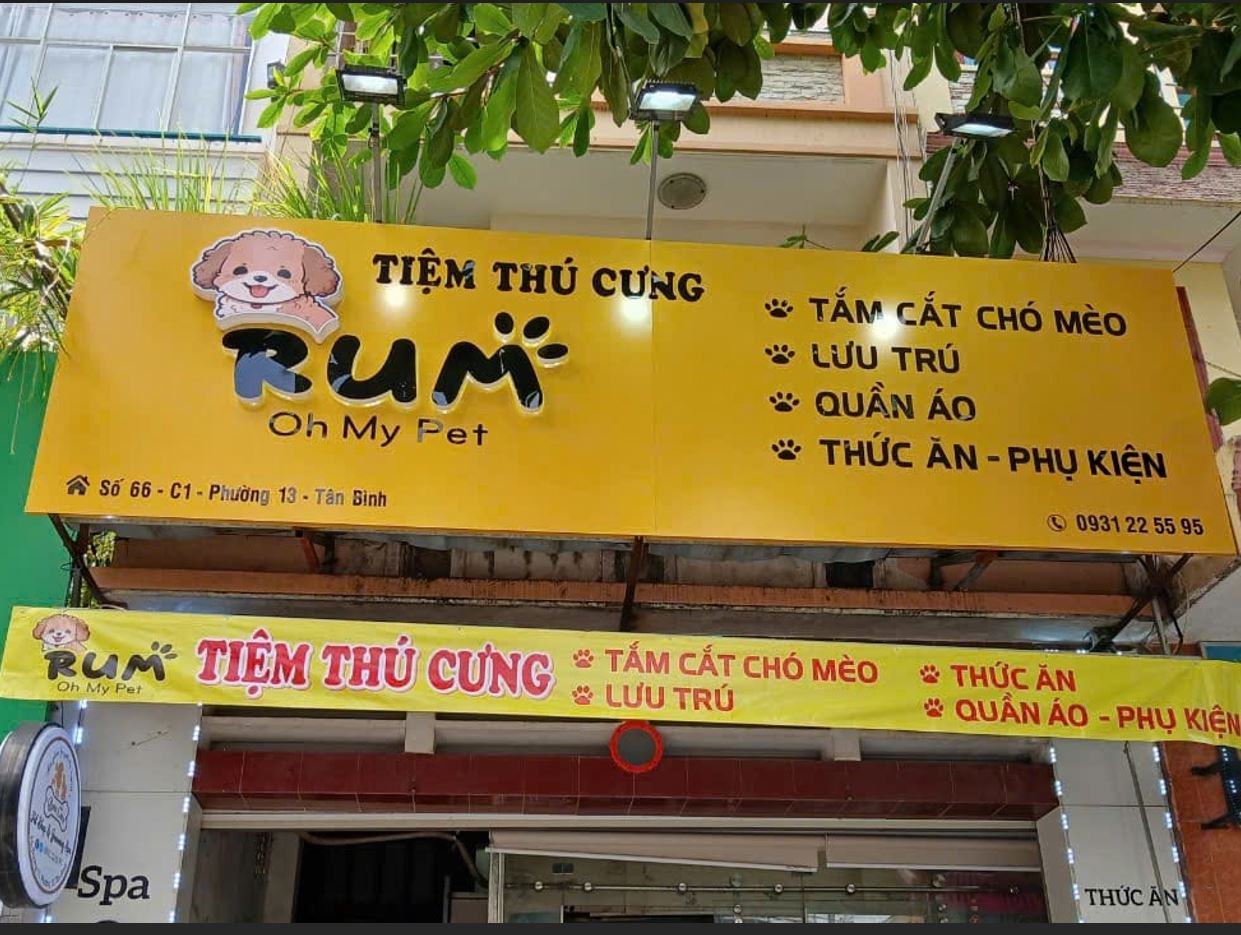 bảng hiệu thú cưng nền vàng, chữ mica giá bình dân, 🐾 Bảng Hiệu Th&uacute; Cưng ... - Quảng Cáo Ad Shop