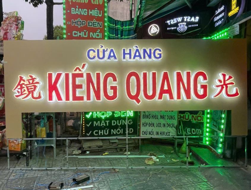 bảng quảng cáo chữ mica đèn sáng hông đẹp, sang trọng, Nội dung chữ bảng hiệu l&... - 3D Quảng Cáo CN3