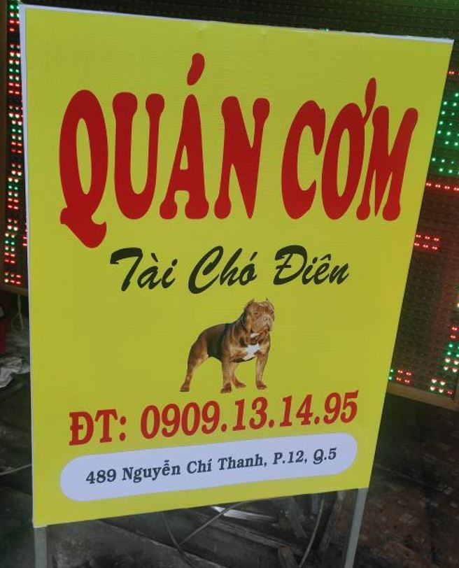 biển hiệu bạt có chân đứng không đèn giá rẻ