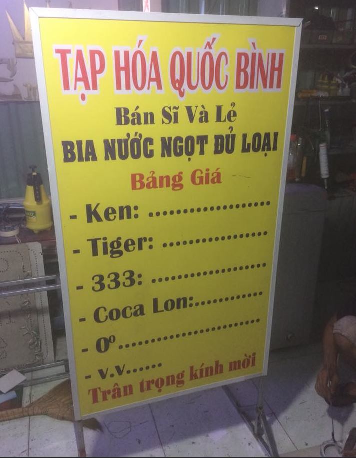 biển hiệu đứng alu dán decal 2 mặt giá rẻ