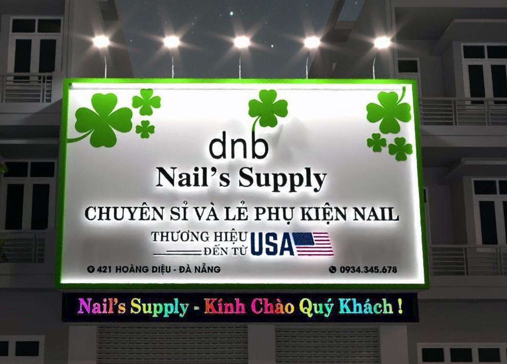 biển quảng cáo trắng, chữ mica đen đèn sáng hông, chiếu sáng bằng đèn pha điện, ... - 3D Quảng Cáo CN3