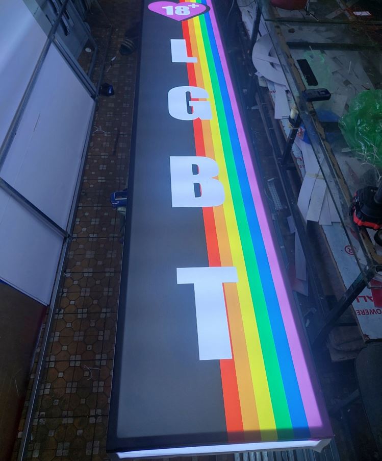 hộp đèn bạt không gân in UV  ốp tường sang trọng, giá rẻ, Hộp đèn ốp tường 1 mặt... - 3D Quảng Cáo CN3