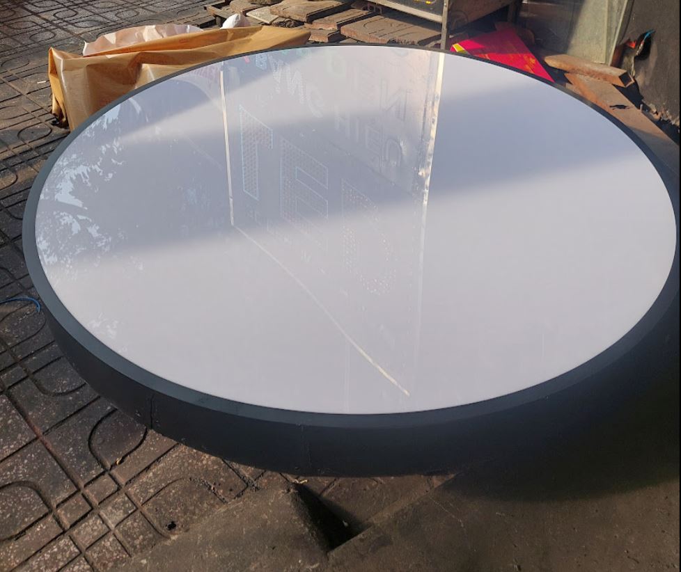 Hộp đèn mica tròn - 1 mặt, Hộp Đ&egrave;n Mica Tr&ograve;n 1 Mặt &ndash; Giải Ph... - 3D Quảng Cáo CN3