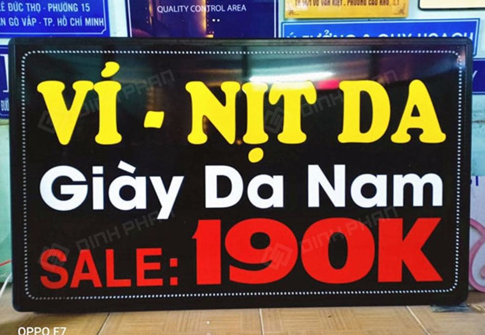 hộp đèn vẫy alu bóng siêu nổi giá rẻ