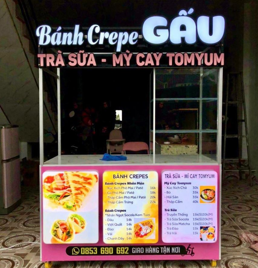 trang trí quầy bán hàng di động giá bình dân, trang trí quầy bán hàng di động gồ... - Quảng Cáo Ad Shop