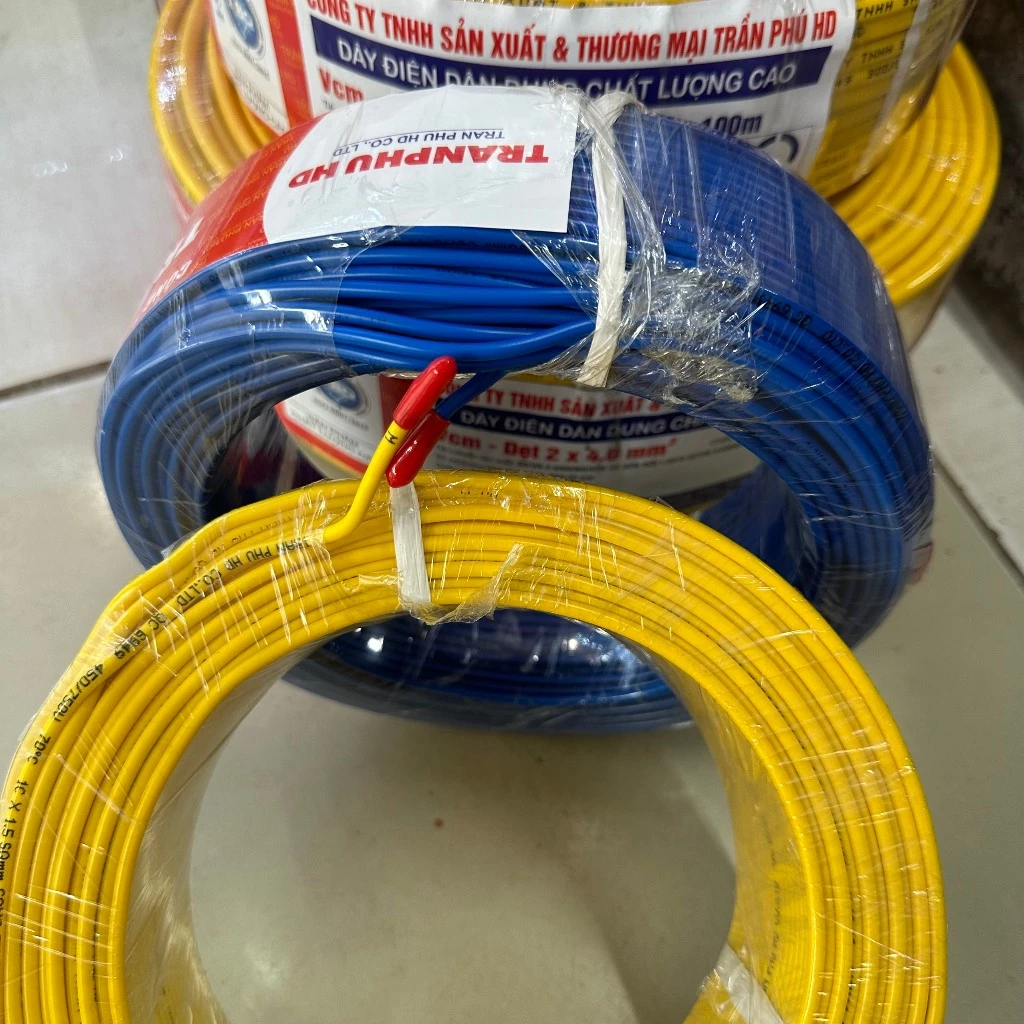 Dây dẫn điện Trần Phú HD (bán theo mét)- dây đơn và dây đôi