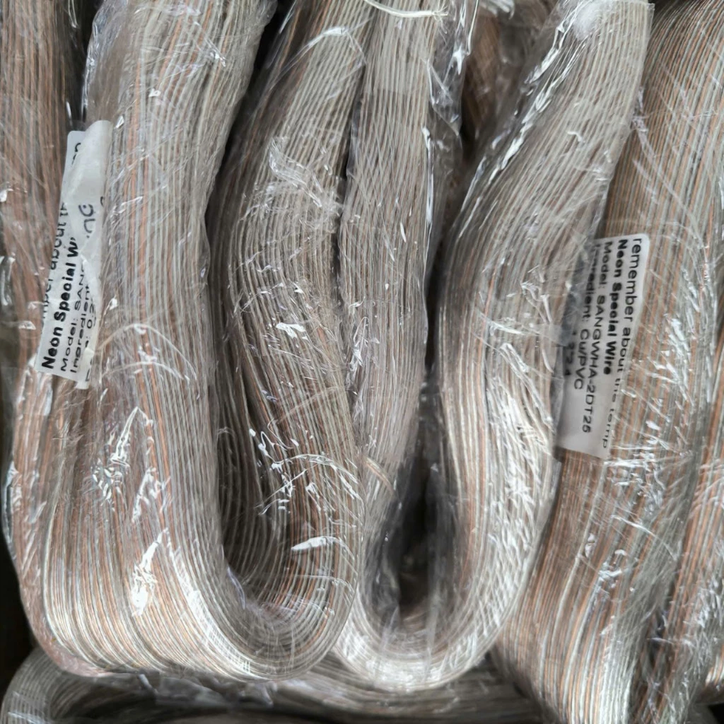Dây điện trong suốt 2 0.25mm dùng làm Led neon, led dán nội thất, 1m