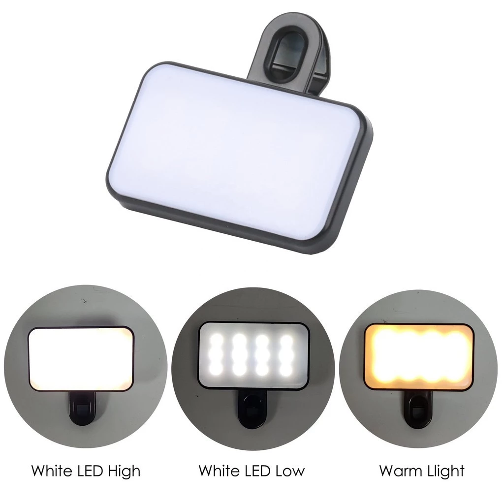 Đèn LED Selfie Mini Cầm Tay 3 Chế Độ Sáng, Phụ Kiện Trợ Sáng Chụp Ảnh, Quay Video Chuyên Nghiệp